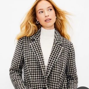 LOFT Checked Coat size S